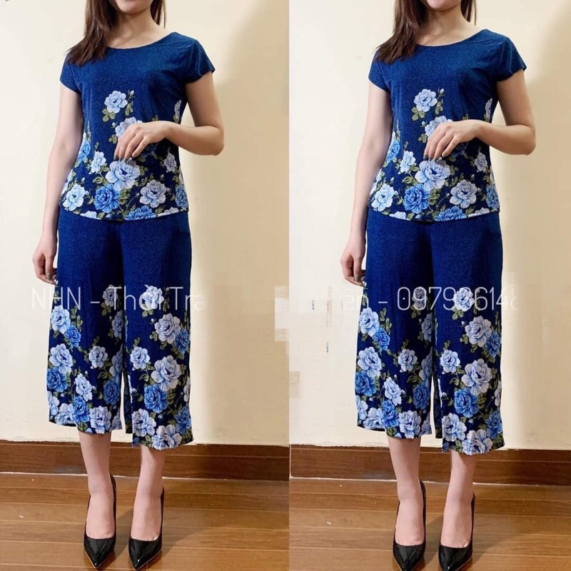 Đồ bộ trung niên nữ cho bà cho mẹ- bộ mặc nhà chất vải thun lạnh siêu mát