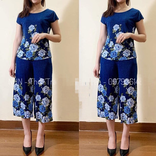 đồ bộ trung niên nữ cho bà cho mẹ- bộ mặc nhà chất vải thun lạnh siêu mát