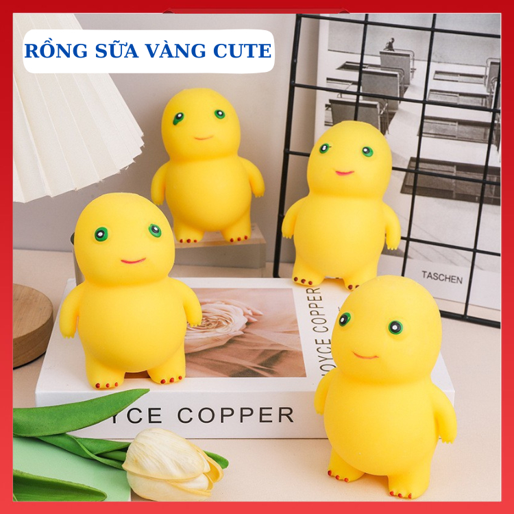 Rồng Vàng Cảm Xúc, Rồng Sữa Dễ Thương Trang Trí Để Bàn Cực Đáng Yêu ,Đồ Chơi Hot Trend Dragon Blind Box Doll