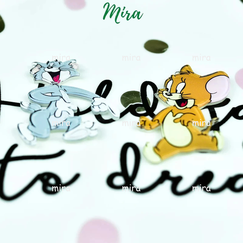 Ghim Cài Tom Jerry Mèo Tom Chuột Jery, Huy Hiệu Acrylic, Pin Cài Áo, Trâm Balo Đi Học Cực Cute MIRA-GC01378