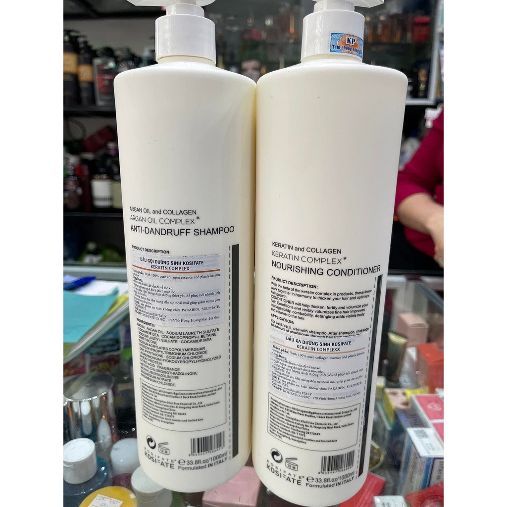Dầu gội xả Kosifate Collagen dưỡng sinh sạch gàu mềm mượt. HÀNG CHÍNH HÃNG ALYA