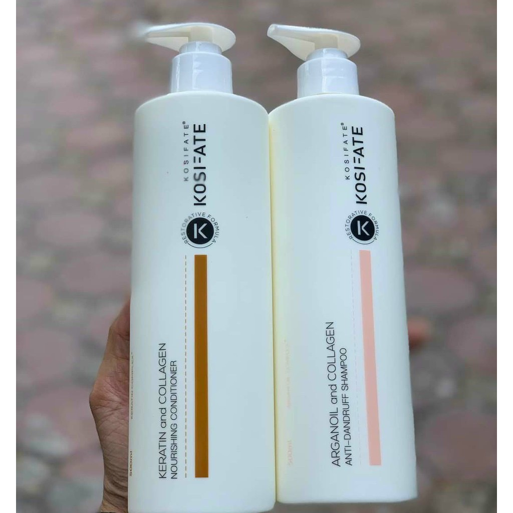 Dầu gội xả Kosifate Collagen dưỡng sinh sạch gàu mềm mượt. HÀNG CHÍNH HÃNG ALYA