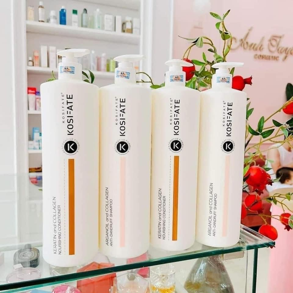 Dầu gội xả Kosifate Collagen dưỡng sinh sạch gàu mềm mượt. HÀNG CHÍNH HÃNG ALYA