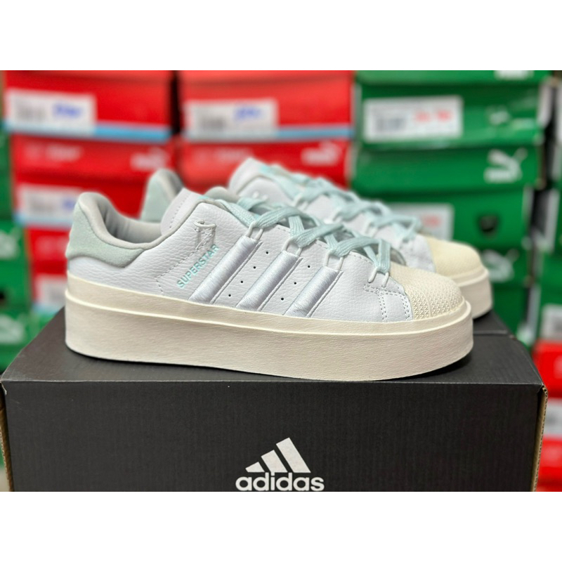 JDK STORE_Giày Sneaker Superstar Bonega Xanh Kem Pastel Blue