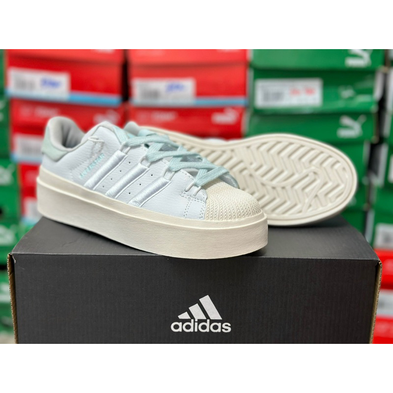 JDK STORE_Giày Sneaker Superstar Bonega Xanh Kem Pastel Blue