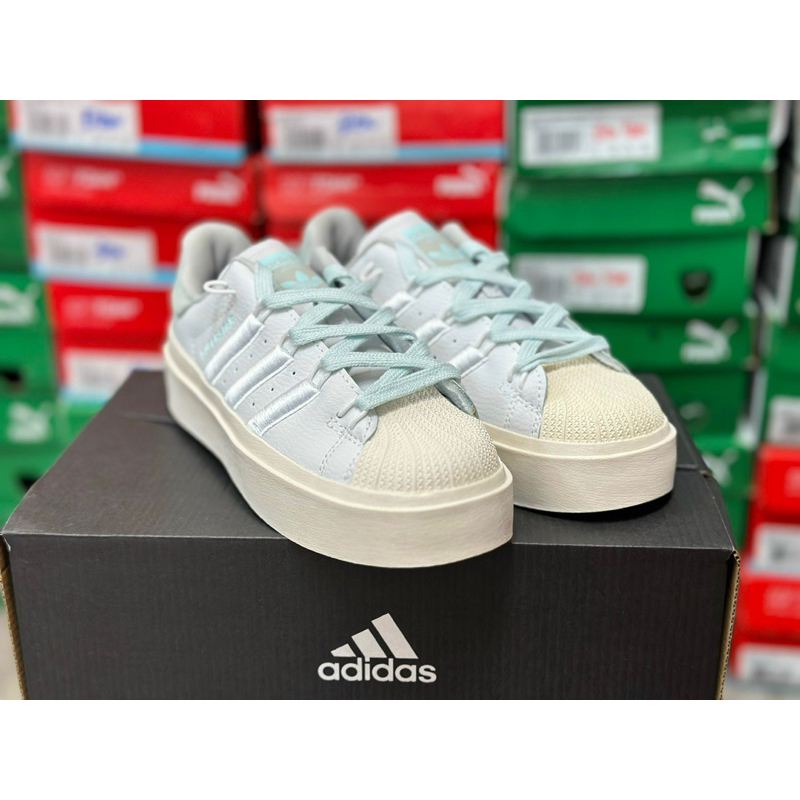 JDK STORE_Giày Sneaker Superstar Bonega Xanh Kem Pastel Blue