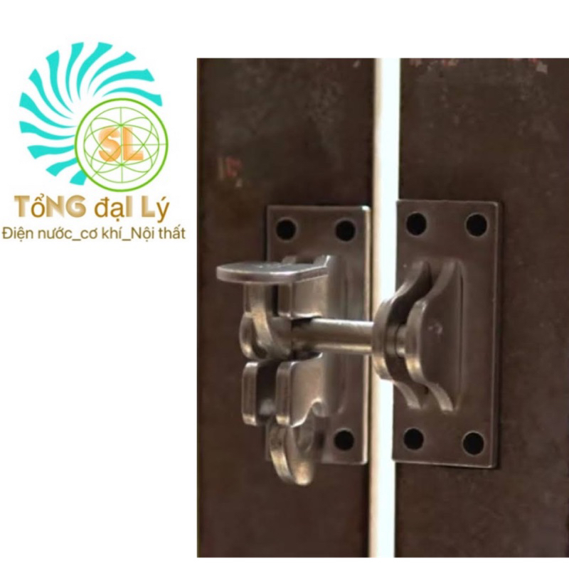 Then Chốt Khoá Tự Động Sắt,INOX 201 Và 304-Tặng Kèm 8c vít
