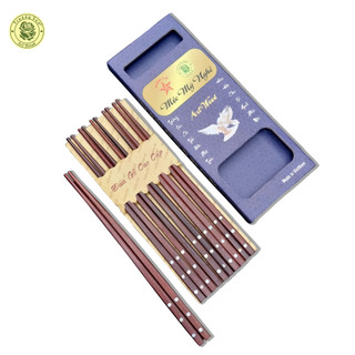 Đũa gỗ cẩm lai chấm bi - đồ gỗ nhà bếp thương hiệu trường sơn