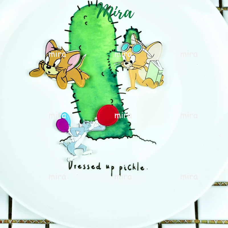 Ghim Cài Tom Jerry Mèo Tom Chuột Jery, Huy Hiệu Acrylic, Pin Cài Áo, Trâm Balo Đi Học Cực Cute MIRA-GC01378