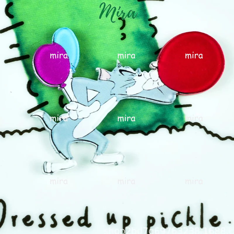 Ghim Cài Tom Jerry Mèo Tom Chuột Jery, Huy Hiệu Acrylic, Pin Cài Áo, Trâm Balo Đi Học Cực Cute MIRA-GC01378