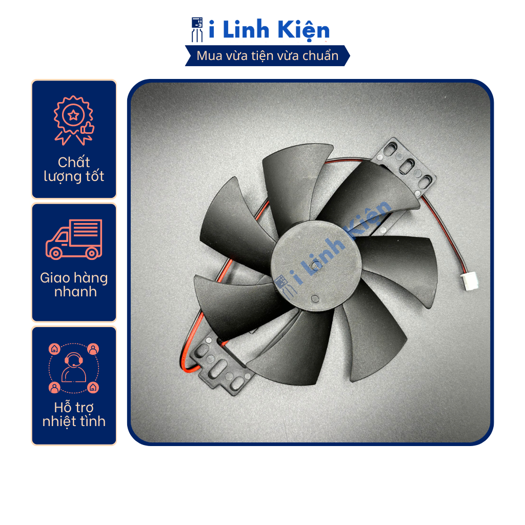 Quạt bếp từ 18V 12V tản nhiệt cho IGBT sải cánh 11cm.