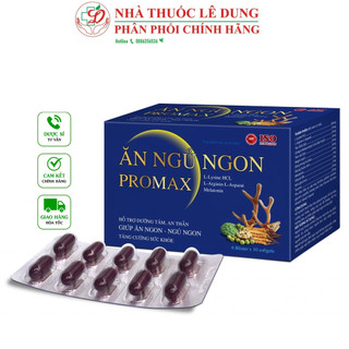 Ăn ngủ ngon promax - viên uống hỗ trợ ngủ ngon, ngủ sâu giấc, ăn ngon miệng, cải thiện sức khỏe