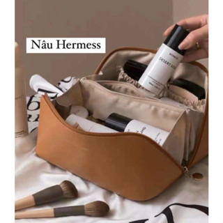 Túi đựng mỹ phẩm du lịch nhiều ngăn da PU chống thấm nước - Túi đựng đồ skincare, mỹ phẩm, đồ trang điểm du lịch đa năng