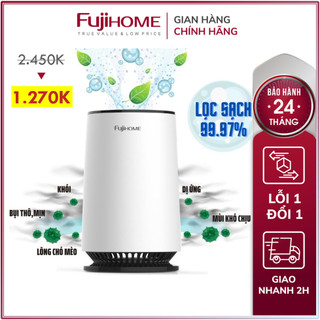 Máy lọc không khí Nhập Khẩu FUJIHOME bộ lọc bụi mịn PM2.5 - khử mùi - loại bỏ vi khuẩn vi rút