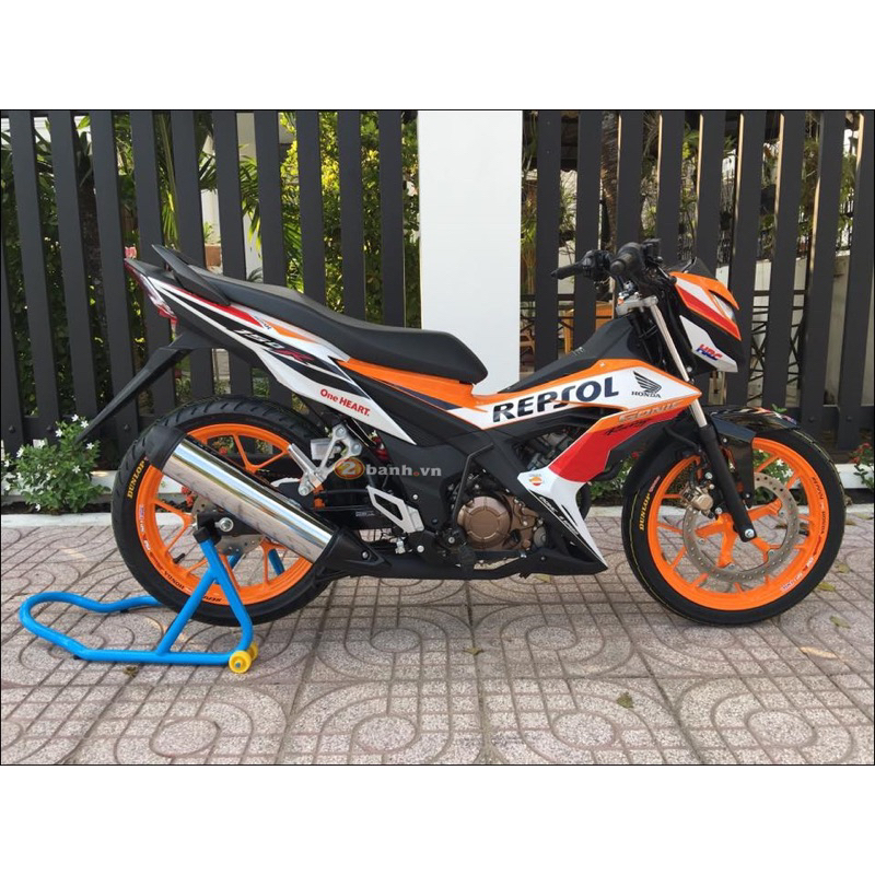 TEM SONIC REPSOL ZIN TRẮNG CAM ĐỎ
