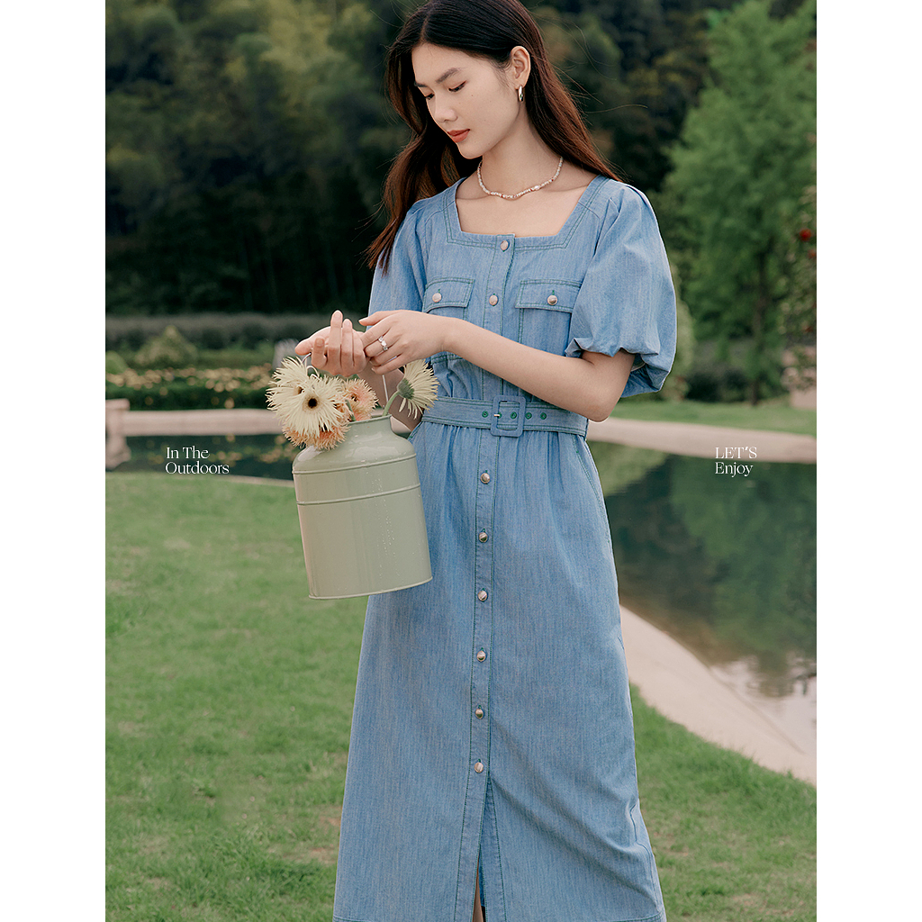 Z233 Váy denim xuất dư của EIFINI