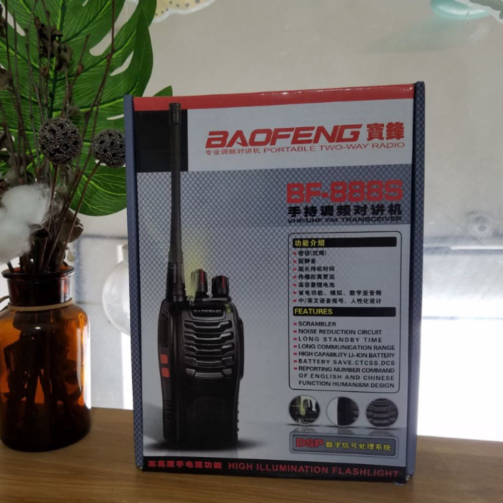 Bộ đàm Baofeng bf 888s siêu xa - tặng 2 tai nghe - 2 đàm cầm tay tầm xa mini sạc pin - Bảo hành 12 tháng