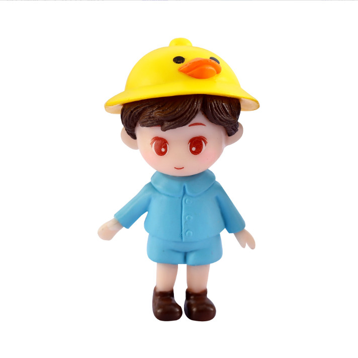 Mô hình bé trai bé gái dễ thương đi học decor trang trí terrarium, chậu cây