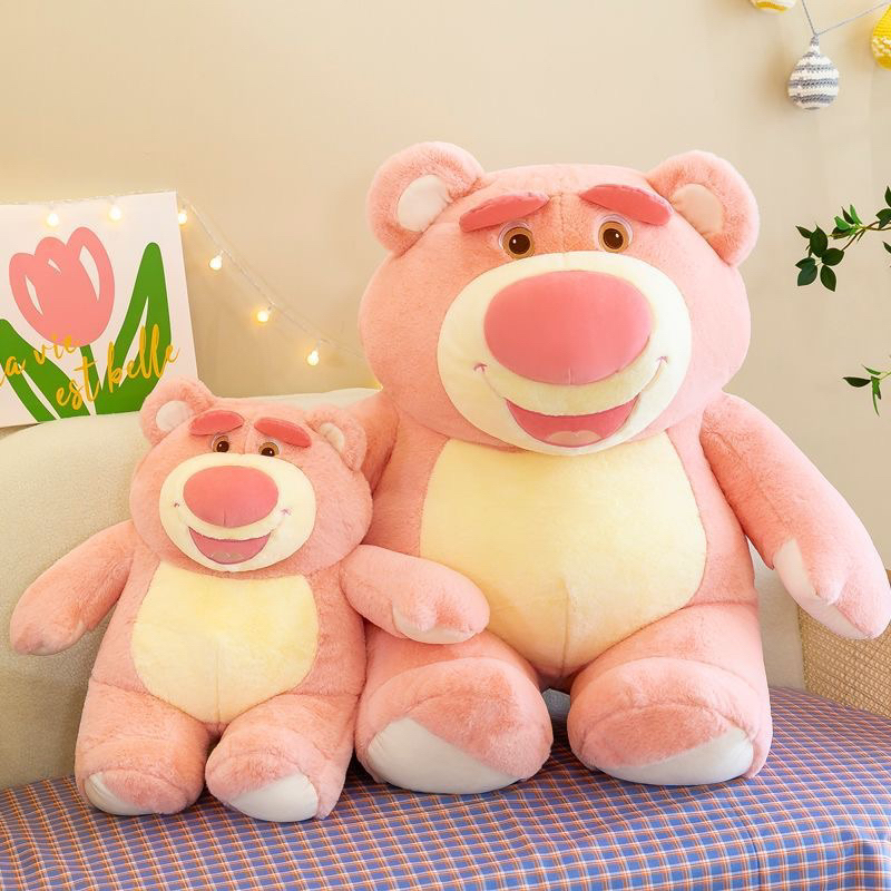 Gấu bông gấu dâu losto hồng nhạt size đại - 90cm siêu cưng hàng order 2 tuần