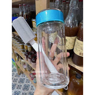 Bình thuỷ tinh pha hãm trà cao cấp (nắp titan)