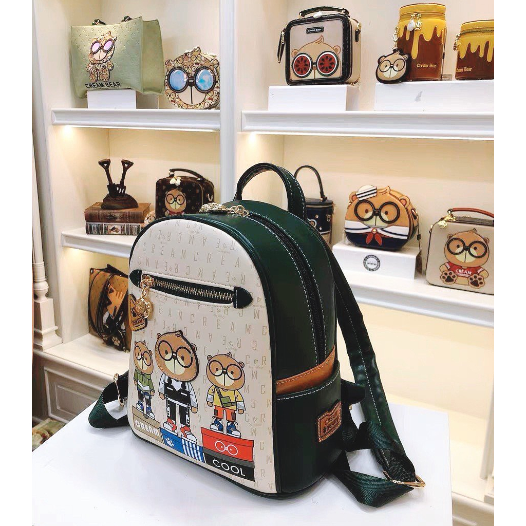 Balo Thời Trang Nữ Sammao & Cream Bear Chất Liệu Cao Cấp Phù Hợp Đi Học Đi Chơi C1220-2