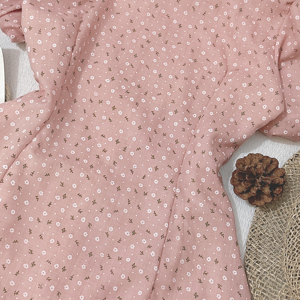 Đầm Hoa Cổ Tròn - M0552