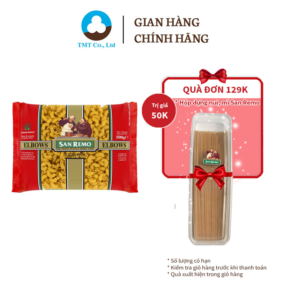 Nui ống Elbows thương hiệu San Remo  No.35
