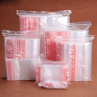 Túi Zip Chỉ Đỏ, Zipper Đựng Thực Phẩm- Chất Liệu PE An Toàn - Độ dày 6.5 zdem - (1KG)