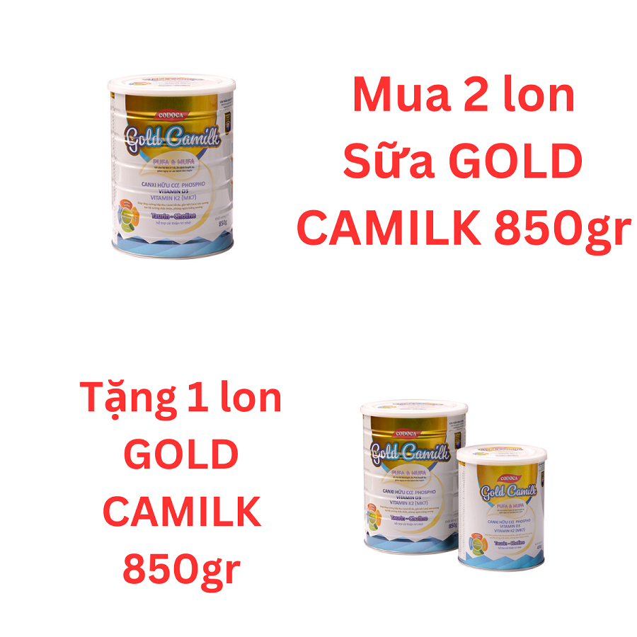 Sữa Bột Codoca Gold Camilk–Tăng cường hấp thu canxi,chắc khỏe xương khớp,Mua 2 tặng 1(size 850gr),Mua 3 tặng 1(size 400g