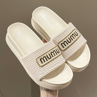 Dép quai ngang đế độn tăng chiều cao MUMU, sandal nữ mẫu mới Giày TiTan