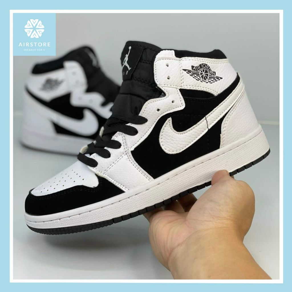 Giày Jordan Cổ Cao, Giày Nike_Jordan JD Panda Đen Trắng Hàng Cao Cấp Full Box Bill - AIRSTORE