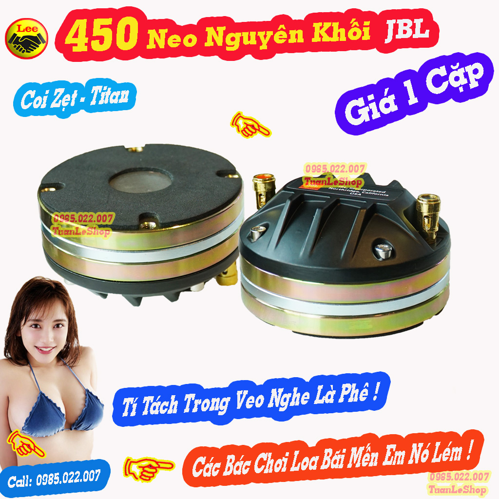 TREBLE 450 NEO NGUYÊN KHỐI JBL CÔN DẸT - 7 MÀU – LOA TREP 450 NEO CAO CẤP – GIÁ 02 CHIẾC TẶNG TỤ 2.2 SỊN