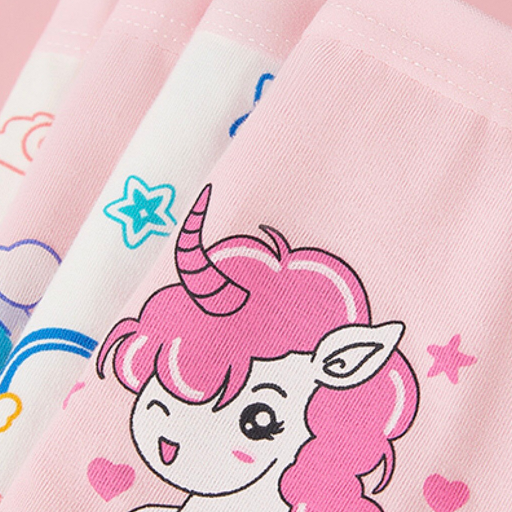 Quần chip bé gái, set 4 quần mặc váy cho bé cotton Maruka Fashion hình Happy Horse ngộ nghĩnh 6-45kg