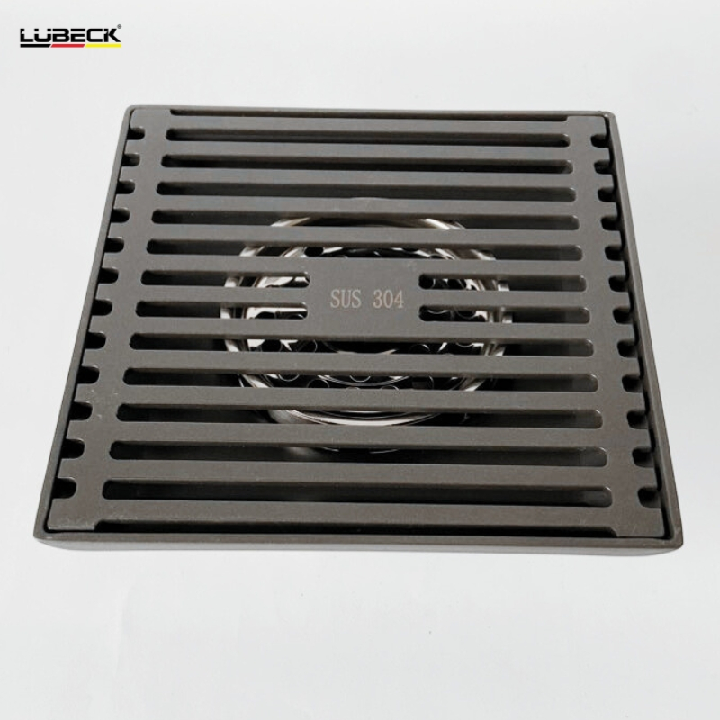 Ga thoát sàn 15 x 15 H inox 304 Phủ Nano , phễu thoát sàn ngăn mùi chặn rác thông minh - Lubeck