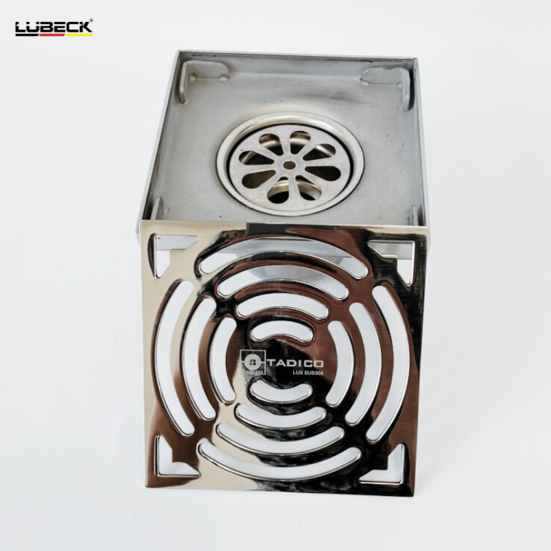 Ga thoát sàn TADICO120 x 120 P62 , chất liệu inox 304 bóng đúc liền khối - Lubeck