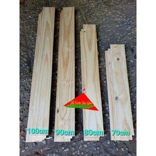 Gỗ thông tấm dày 1.3cm x rộng 10cm x dài 120cm-100cm-90cm-80cm-70cm bào láng đẹp 4 mặt dùng đóng kệ,giường pallet