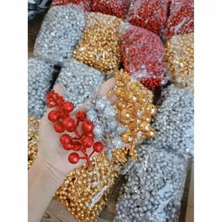 Sỉ cành quả sung ,sợi châu phủ nhũ kim tuyến dùng trang trí tháp bánh, bia oản