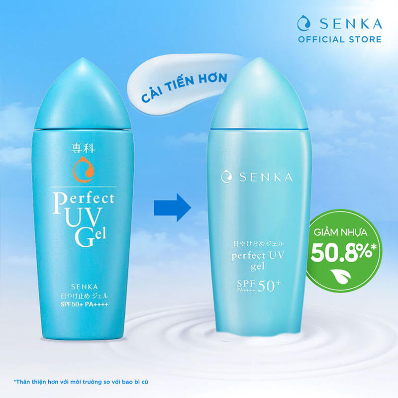 Gel Chống Nắng Senka Perfect UV Gel Ẩm Mượt Cho Da Khô 80g | An Beauty Shop