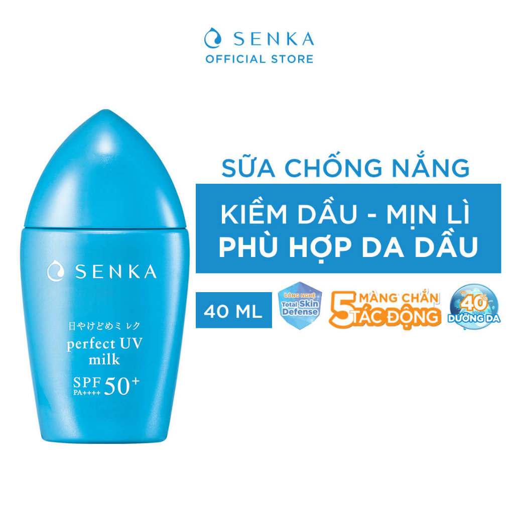 Kem chống nắng dạng sữa Senka Perfect UV Milk 40ml