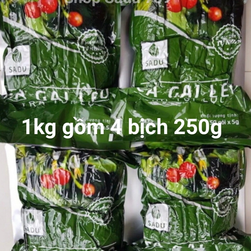 1kg gồm 4 bịch trà cà gai leo túi lọc Sadu mát gan, giảm men gan, hỗ trợ gan nhiễm mỡ