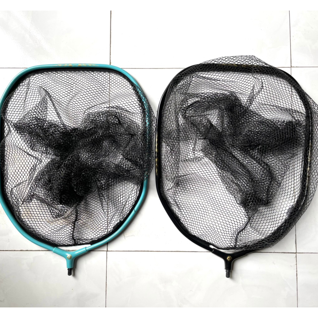 Vành carbon câu cá cao cấp, lưới tráng cao su 2 size 50cm -55cm màu đen và xanh