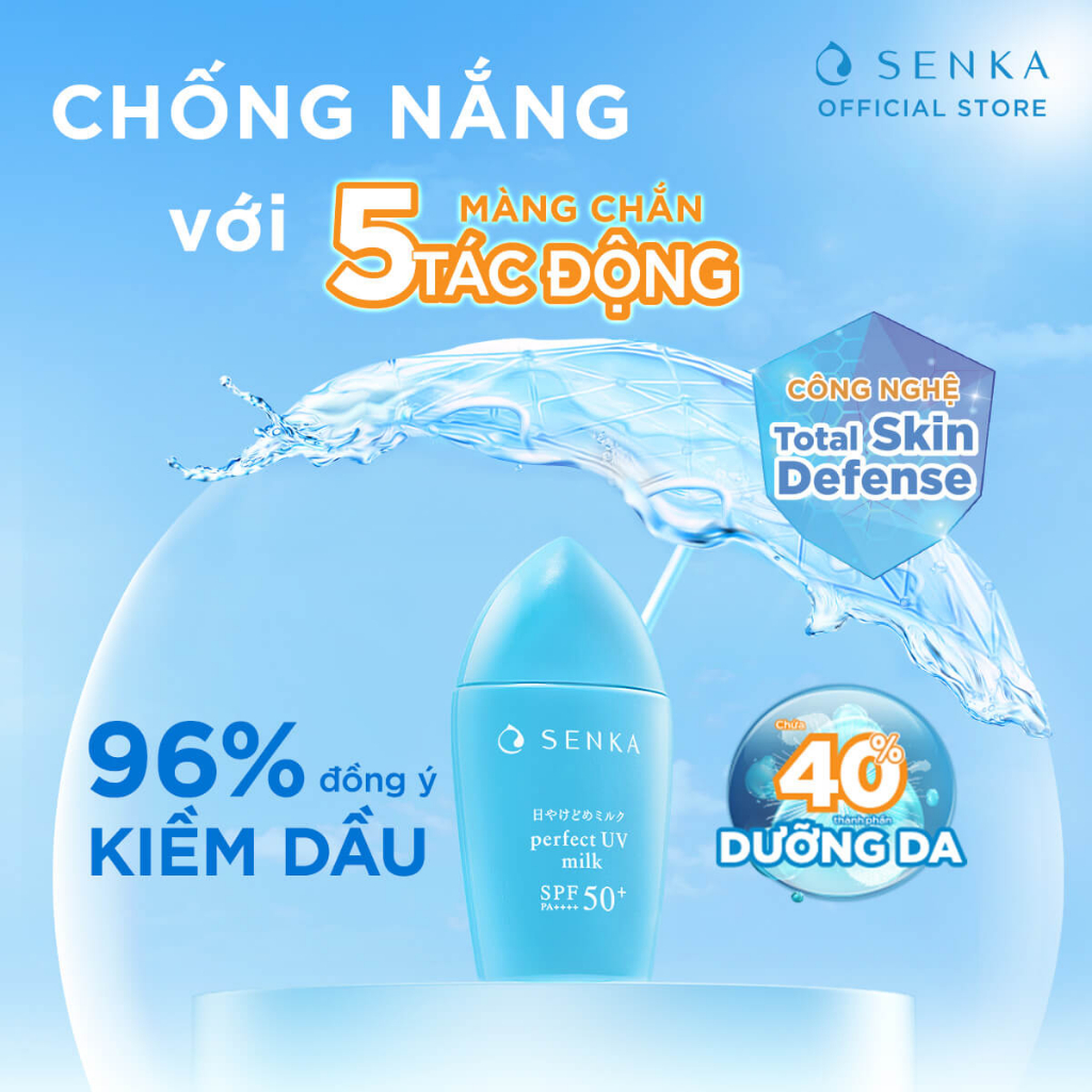 Kem chống nắng dạng sữa Senka Perfect UV Milk 40ml