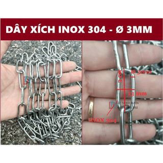 Dây xích INOX 304 [ Ø 3mm ]
