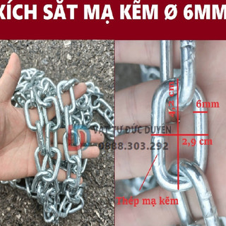 Dây xích sắt mạ kẽm [ Ø 6mm ]