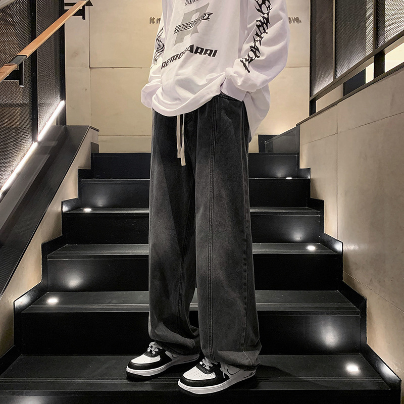 Quần Jeans Ống Suông Rộng phong cách Harajuku Q074