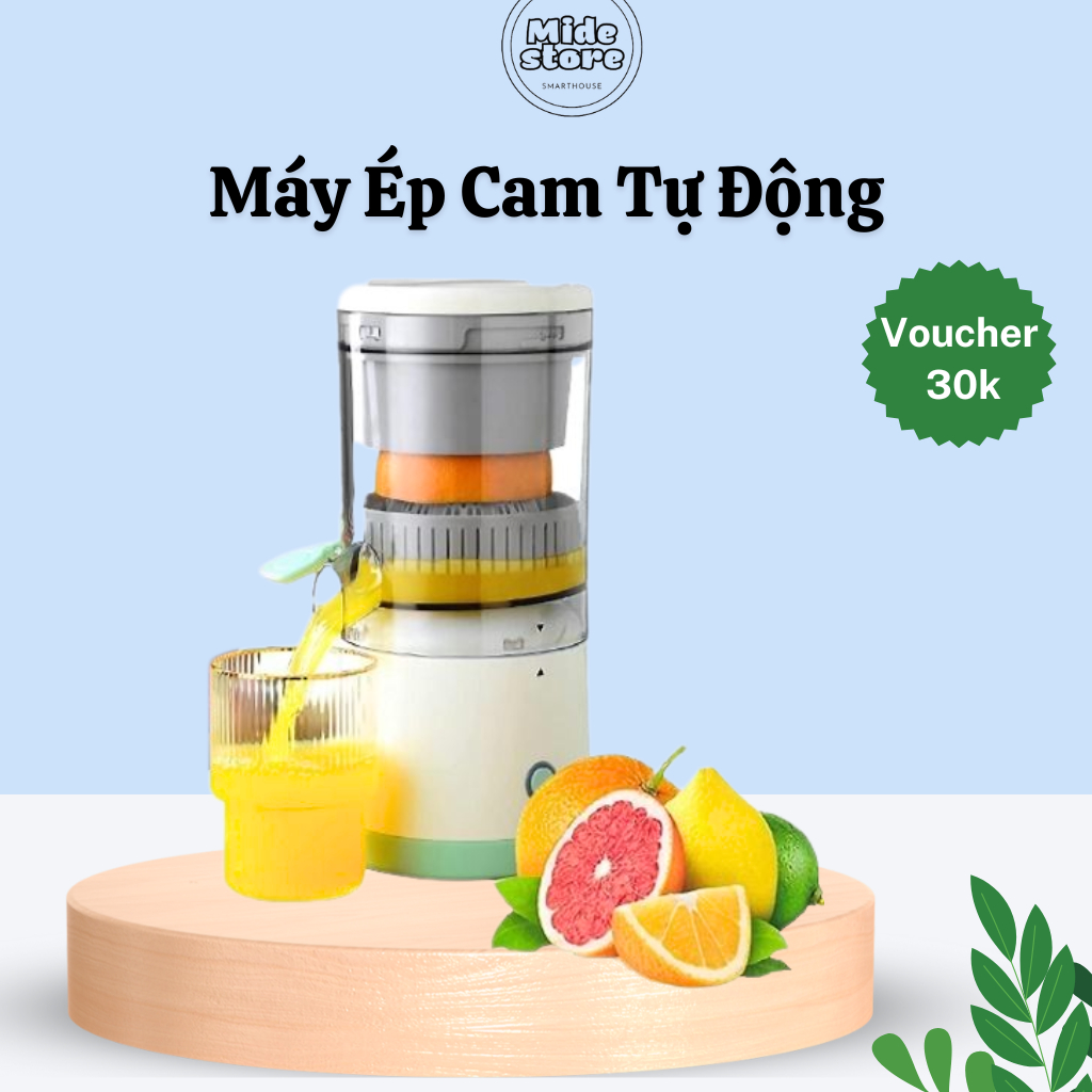 Máy Vắt Cam Tự Động Dung Tích 400ML, Máy Ép Hoa Quả Đa Năng Không Dây, Sử Dụng Cổng Sạc USB Tiện Lợi.