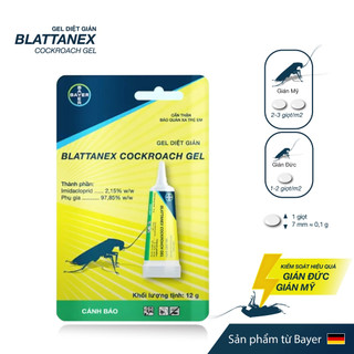 Gel diệt gián đức, gián mỹ Blattanex nhập khẩu từ Bayer - Tuýp 12g