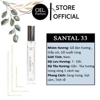 Nước hoa nam CL Santal 33 Edp cao cấp chính hãng CIEL Parfum phong cách sang trọng, gợi cảm, tinh tế CP16