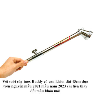 Vòi tưới cây inox Buddy có van khóa, dài 45cm