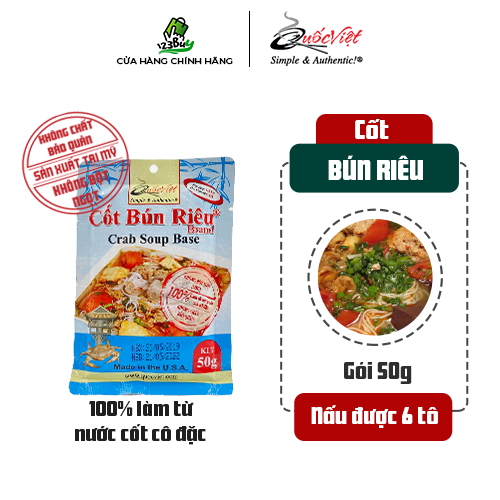 Gia Vị Nấu Bún Riêu Cốt Quốc Việt 50g - Nhập Khẩu USA